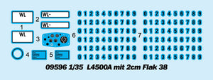 Trumpeter 09596 L4500A mit 2cm Flak 38 1/35 – immagine 3