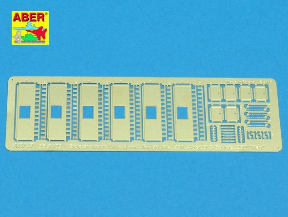 Aber 35A103 Armored personnel carriers side stowage bins doors for Sd. Kfz. 251, Ausf.D and Sd. Kfz. 250 Noe 1/35