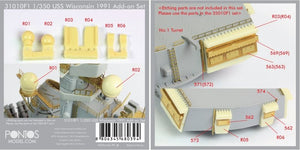 Pontos 31010F1 USS Wisconsin 1991 Kit d&amp;#39;extension 1/350