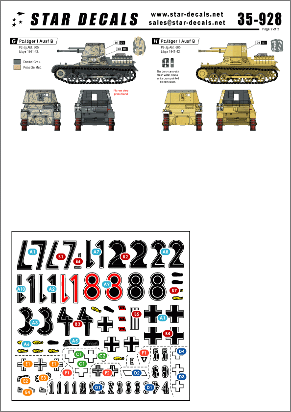 Star Decals 35-928 German Afrika Mix 4 1/35 – zdjęcie 2