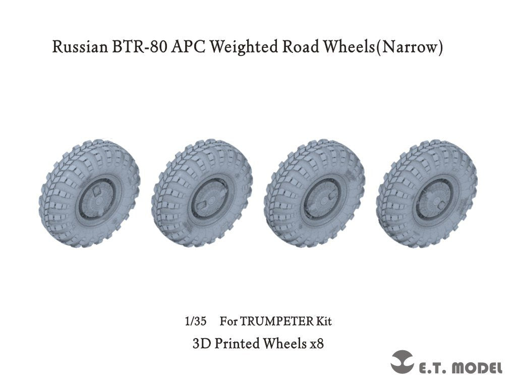 E.T. Model P35-113 Russian BTR-80 APC Weighted Road Wheels(Narrow) (3D Printed) For TRUMPETER Kit 1/35 – zdjęcie 4