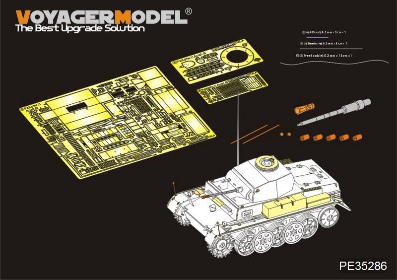 Voyager Model PE35286 WWII German Pz.Kpfw.II Ausf.G(B ver include Gun barrel) for 5M 3500 1/35 – immagine 4
