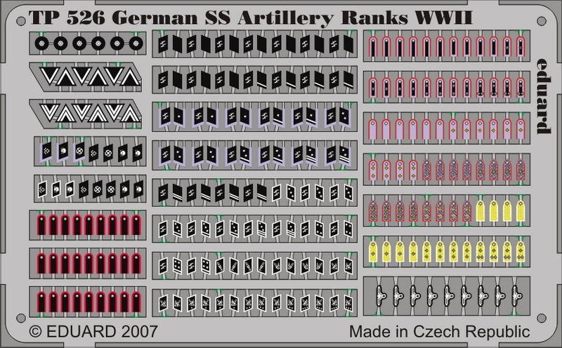 Eduard TP526 German SS Artilery Ranks WWII 1/35