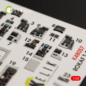 KELIK K48057 T-50 ROKAF INTERIOR 3D DECALS FOR ACADEMY KIT 1/48 – zdjęcie 6