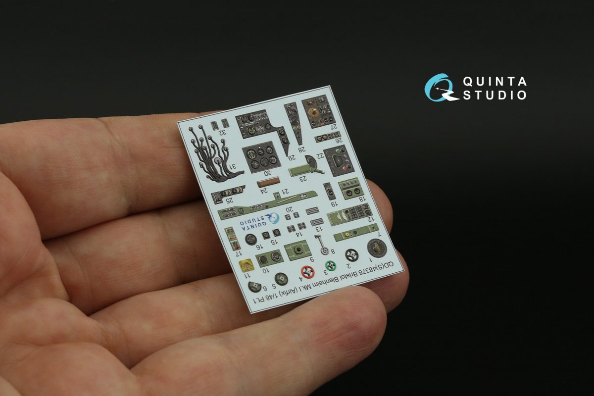 Quinta Studio QDS-48378 Bristol Blenheim Mk.I 3D-Printed &amp;amp; coloured Interior on decal paper (Airfix) (Small version) 1/48 – Bild 10
