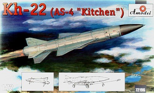 A-Model 72196 Raduga X-22 ( Kh-22) AS-4 'Kitchen' Soviet Large Long-Range Anti-Ship Missile 1/72