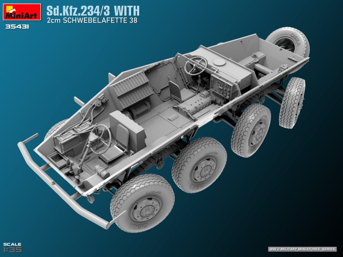 MiniArt 35431 Sd.Kfz.234/3 With 2cm Schwebelafette 38 1/35 – immagine 9