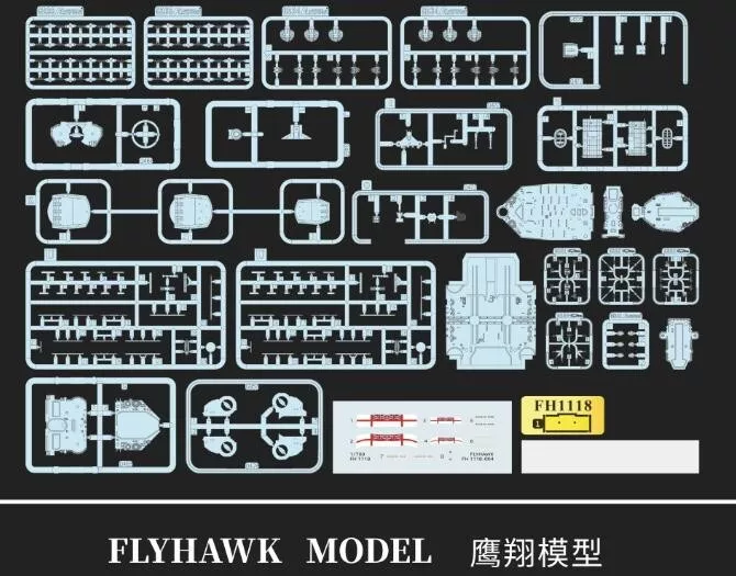 FlyHawk Model FH1118 HMS Duke of York 1943 1/700 – zdjęcie 4