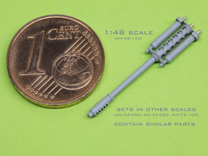 Master AM-35-002 AH-64 Apache - M230 Chain Gun barrel (30mm), Pitot Tubes and tail antenna (resin, PE and turned parts) 1/35 – zdjęcie 5