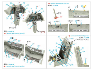 Quinta Studio QD48418 F-16D block 30 3D-Printed &amp;amp; coloured Interior on decal paper (Kinetic 2022 tool) 1/48 – Bild 2