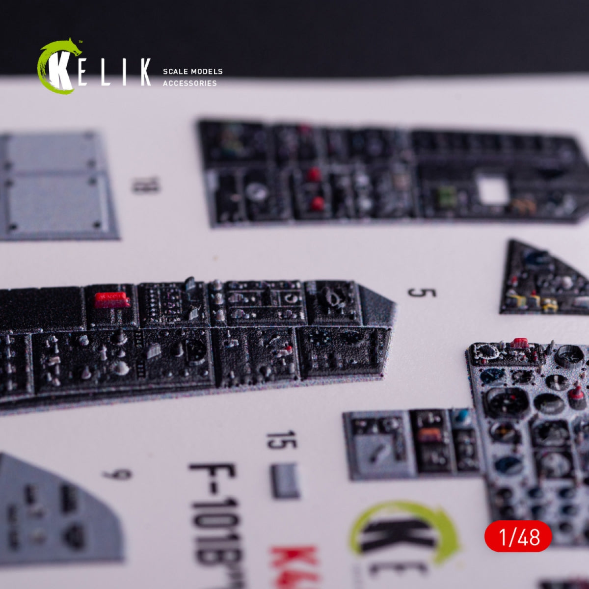 Kelik K48134 F-101B VooDoo - interior 3D decals for Zimi Model/KittyHawk kit 1/48