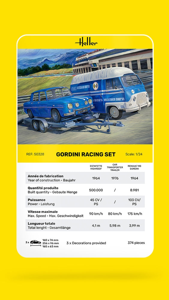 Heller 50328 Gordini Racing Set 1/24 – immagine 6
