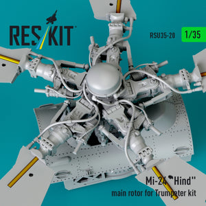 RESKIT RSU35-0020 Mi-24 &amp;quot;Hind&amp;quot; main rotor for Trumpeter kit (3D Printed) 1/35 – imagen 4