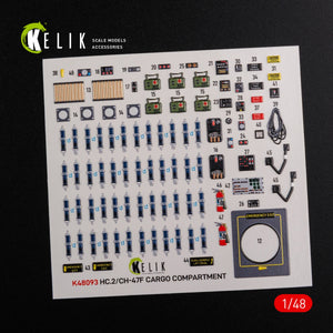 KELIK K48093 CH-47F interior 3D decals for Italeri kit 1/48 – immagine 2