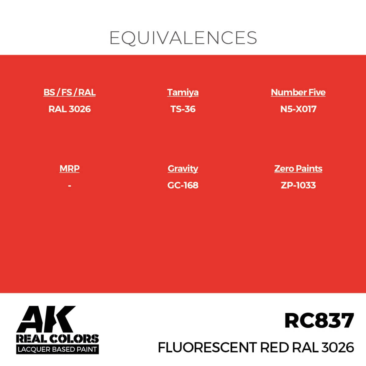 AK Interactive RC837 Fluorescent Red RAL 3026 17 ml – zdjęcie 3