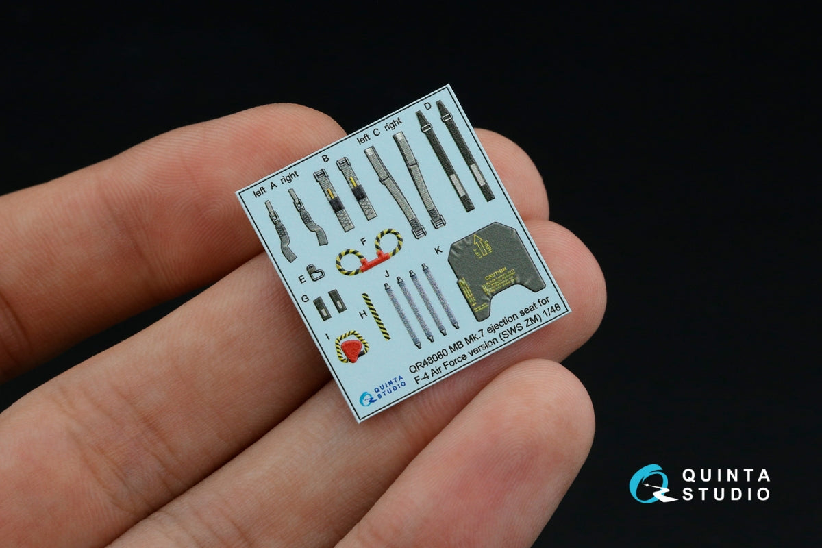 Quinta Studio QD+48448 F-4G early 3D-Printed &amp;amp; coloured Interior on decal paper (Zoukei Mura SWS) (with 3D-printed resin parts) 1/48 – immagine 6