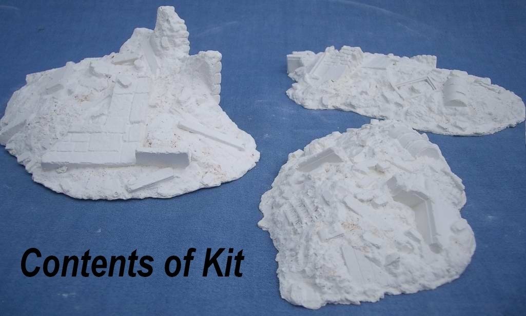 RT-Diorama 35127 Rubble, debris pile set (3 pcs.) 1/35 – imagen 2