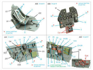 Quinta Studio QD32220 P-40N late 3D-Printed coloured Interior on decal paper (Hasegawa/Eduard) 1/32 – Bild 2