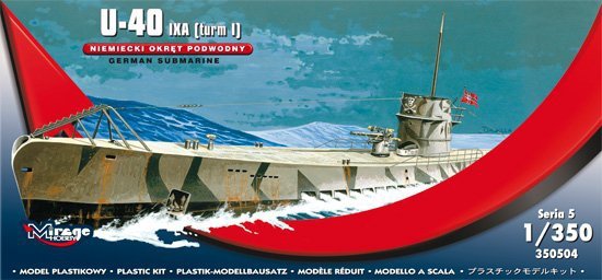 Mirage Hobby 350504 U-40 IXA [turm I] Sous-marin allemand 1/350
