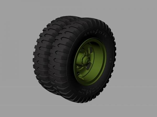 Panzer Art RE35-529 M35&amp;amp;M109 trucks road wheels (Goodyear) 1/35 – Bild 3