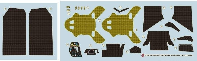 Beemax E24026 Peugeot 306 Maxi EVO2 1998 Monte Carlo Rally Class Winner - DETAIL UP set 1/24 – Bild 4