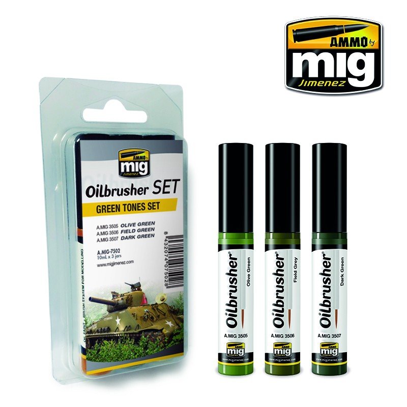 Ensemble de munitions Mig Jimenez 7502 aux tons verts