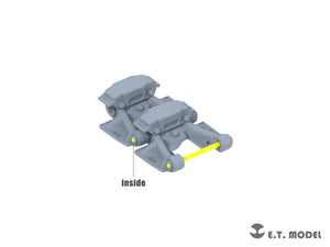 ET Modèle P35-066 Seconde Guerre mondiale allemand Sd.kfz.250/Sd.kfz.10 Pignons et maillons de chenille (imprimés en 3D) 1/35 – image 4