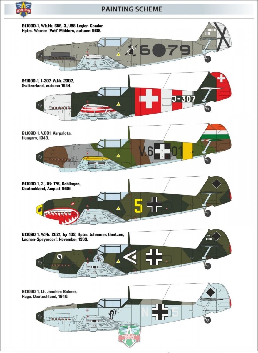 Modelsvit 4806 Messerschmitt Bf.109 D-1 1/48 – imagen 4