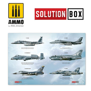 AMMO of Mig Jimenez 6509 How To Paint USAF Navy Grey Fighters Solution Book – immagine 8
