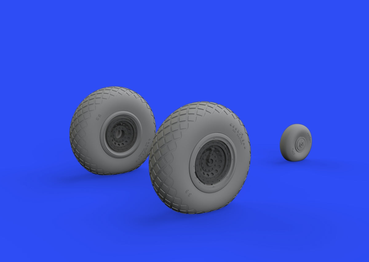 Eduard 6481020 B-17F wheels diamond tread EDUARD 1/48 – image 4