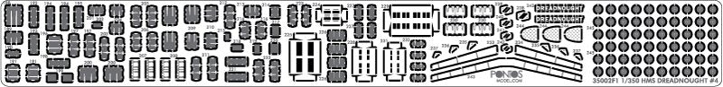 Pontos 35028WD1 HMS Dreadnought Wooden Deck set 1907 1/350 – immagine 3