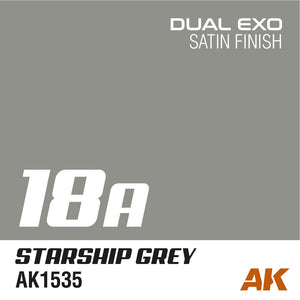 AK Interactive AK1562 DUAL EXO SET 18 – 18A STARSHIP GREY &amp;amp; 18B NCC GREY – immagine 2