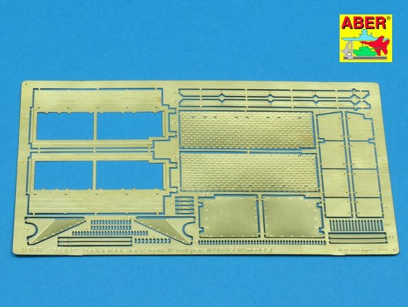 Aber 35A049 Tylna część błotników do pojazdów na bazie Panzer IV (DRA) 1/35