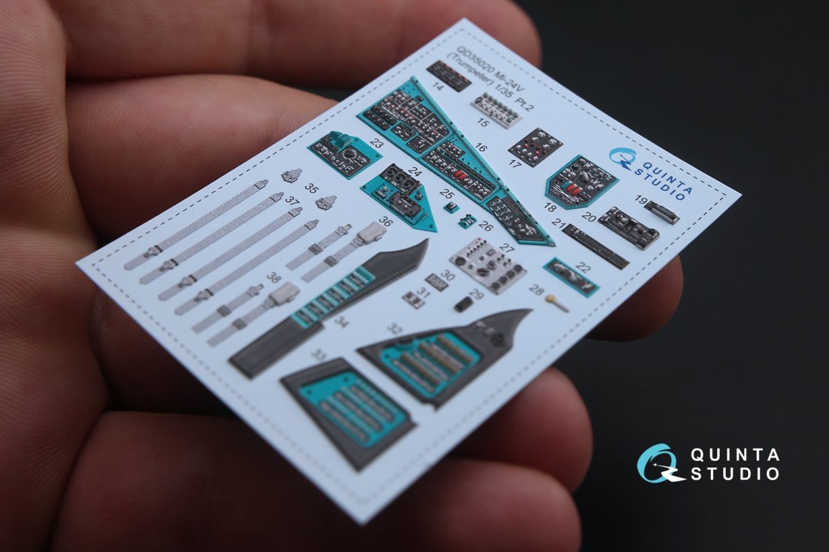 Quinta Studio QD35020 Mi-24V 3D-Printed &amp;amp; coloured Interior on decal paper (for Trumpeter kit) 1/35 – Bild 3