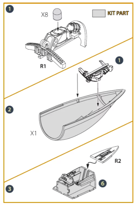 Clear Prop! CPA48056 F-86A Canopy frame detailing set for CP kits 1/48 – image 3