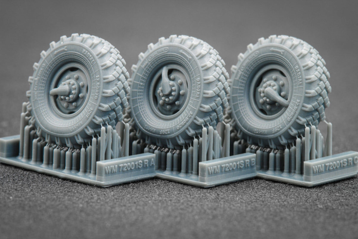 ScaleX WM 72001S ZIL 131 Sagged wheel set (for ICM) 1/72