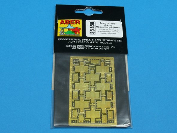 Aber 35A058 Skrzynki amunicyjne do Browninga M2 (IIWŚ) 1/35 – immagine 3