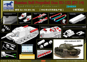 Bronco ZB48004 Russian Self-Propelled Gun SU-152 (KV-14) 1/48 – Bild 2