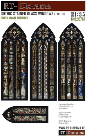 RT-Diorama 35767 Gothic stained glass Windows [Type 01] 1/35 – immagine 2