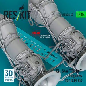RESKIT RSU35-0047 CH-54A &amp;quot;Tarhe&amp;quot; engines for ICM kit (3D Printed) 1/35 – immagine 2
