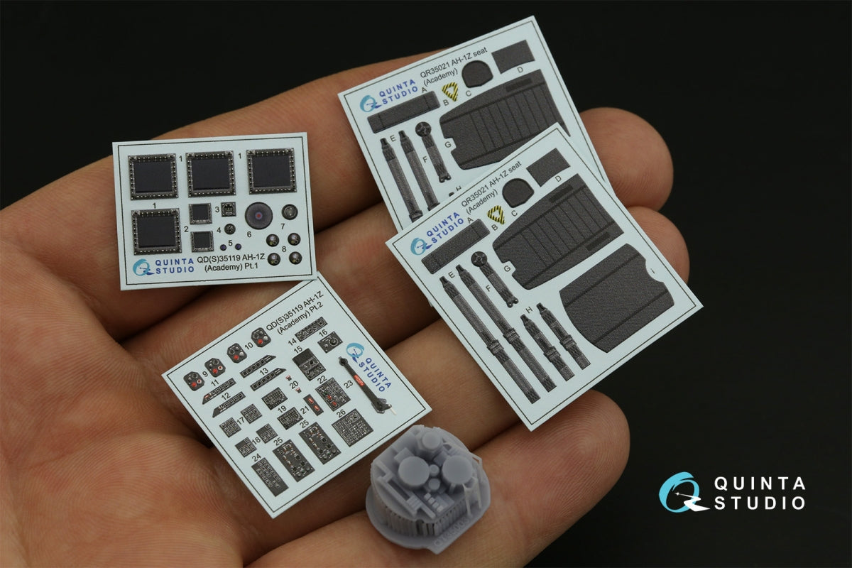Quinta Studio QD+35119 AH-1Z 3D-Printed coloured Interior on decal paper (Academy) (with 3D-printed resin parts) 1/35 – imagen 4