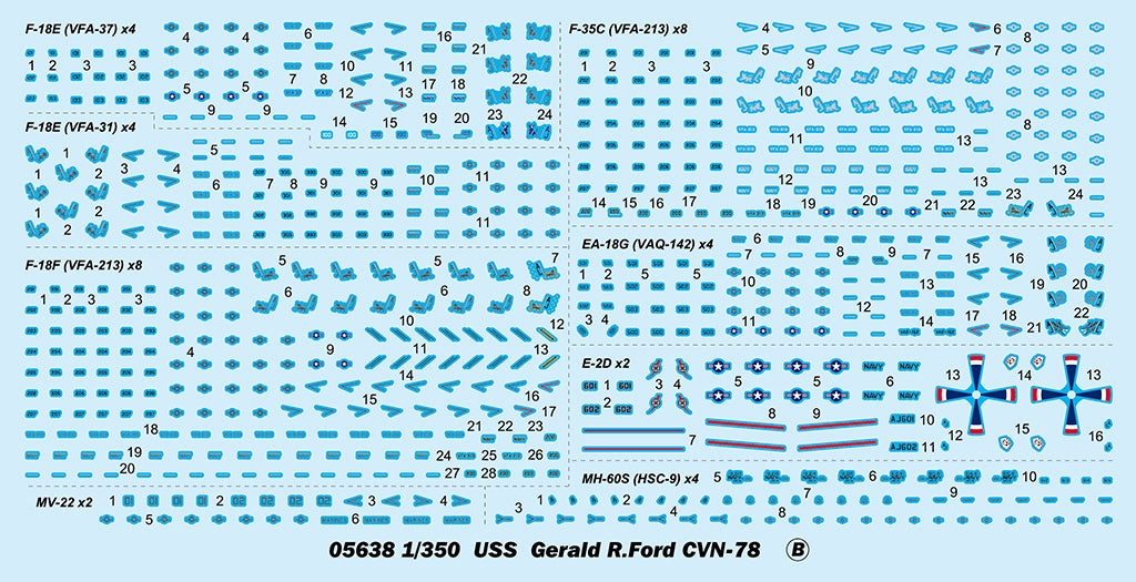 Trumpeter 05638 USS Gerald R.Ford CVN-78 1/350 – zdjęcie 3