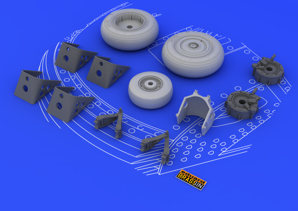 Eduard 648053 Su-27 wheels 1/48 (Academy) – Bild 3