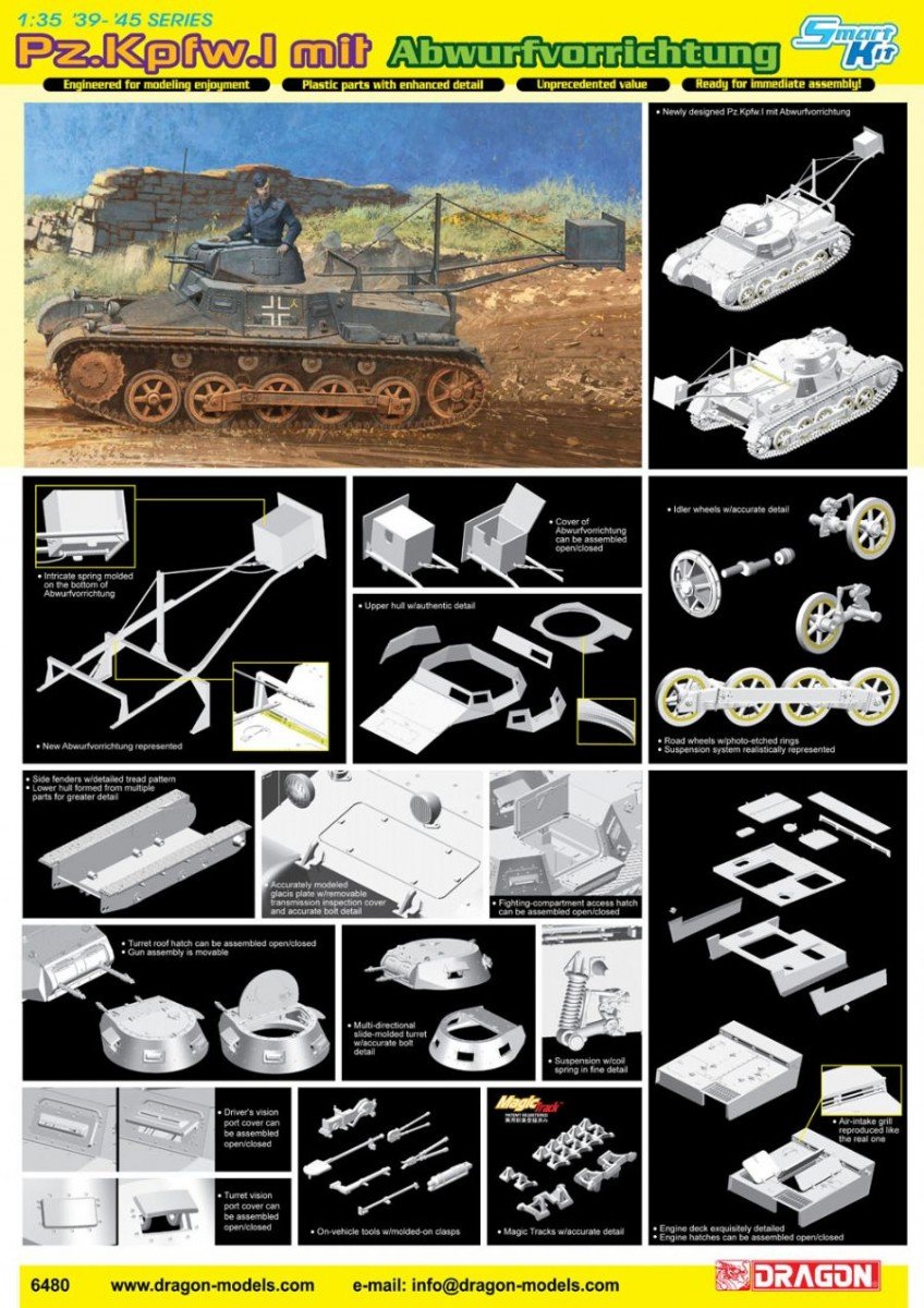 Dragon 6480 Pz.Kpfw.I mit Abwurfvorrichtung 1/35 – Bild 2