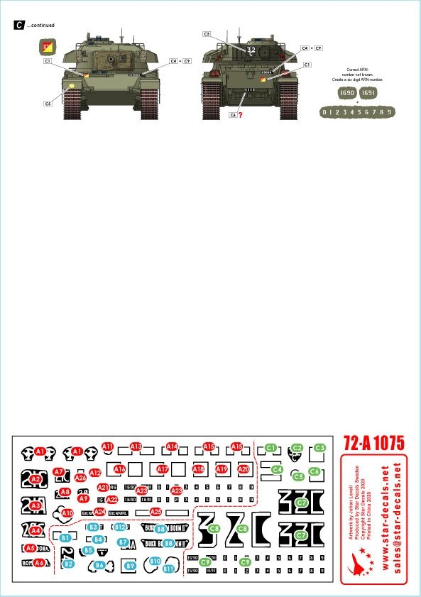 Star Decals 72-A1075 Australia in Vietnam # 1. Aussie Centurion Mk 5. 1/72 – immagine 2