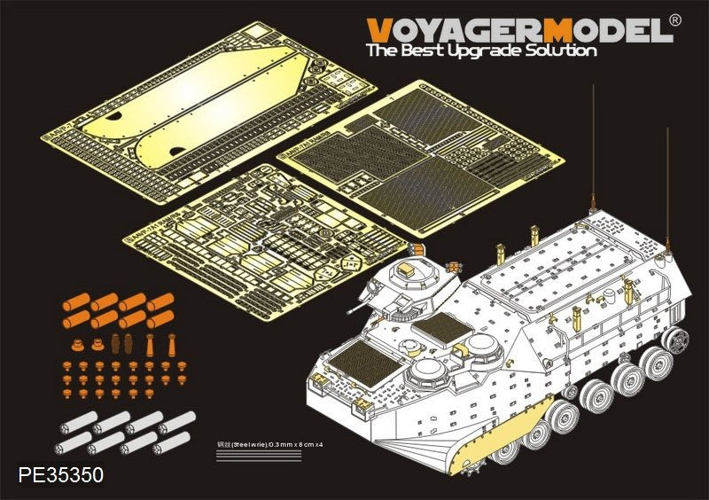 Maquette Voyager PE35350 AAVP-7A1 RAM/RS de l'armée américaine moderne pour HOBBY BOSS à l'échelle 1/35