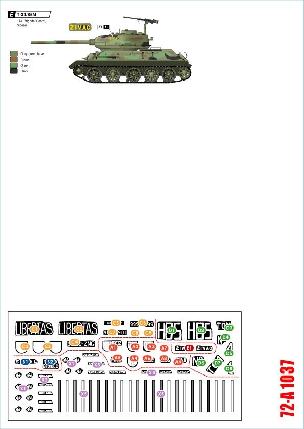 Star Decals 72-A1037 CRO-ARMY # 1. Domovinski Rat / Homeland War 1991-95 1/72 – Bild 2