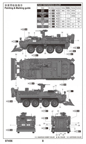 Trumpeter 07456 Stryker M1132 engineering vehicle with SOB engineering shovel 1/72 – immagine 5