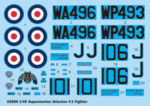 Trumpeter 02866 Supermarine Attacker F.1 Fighter (1/48) – image 5