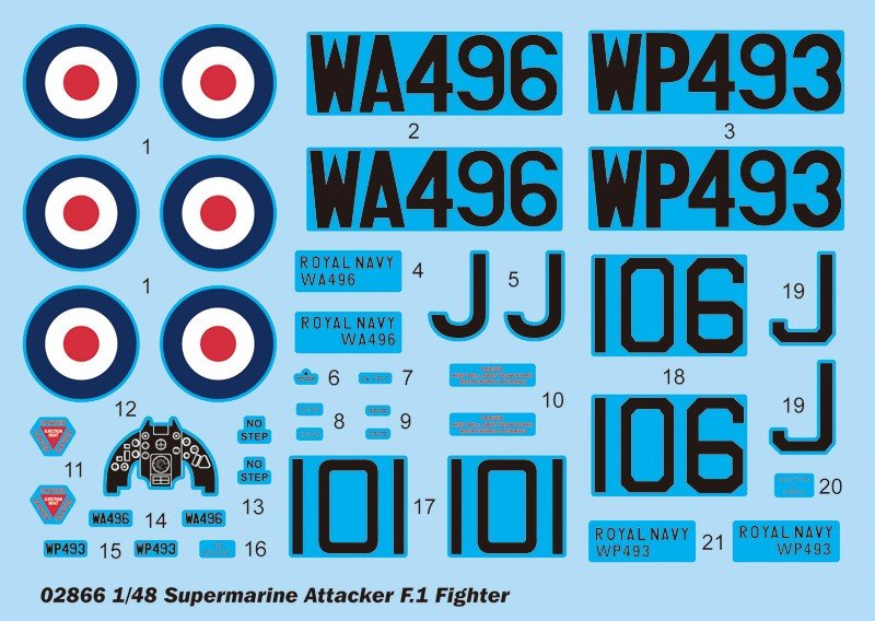 Trumpeter 02866 Supermarine Attacker F.1 Fighter (1/48) – image 5
